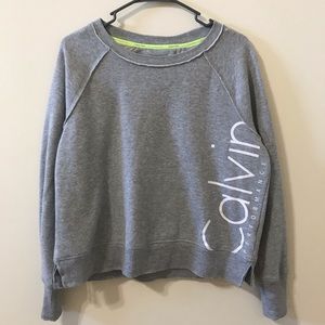grey Calvin Klein sweatshirt